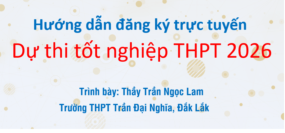 Trang mở đầu hướng dẫn đăng ký dự thi tốt nghiệp THPT 2026