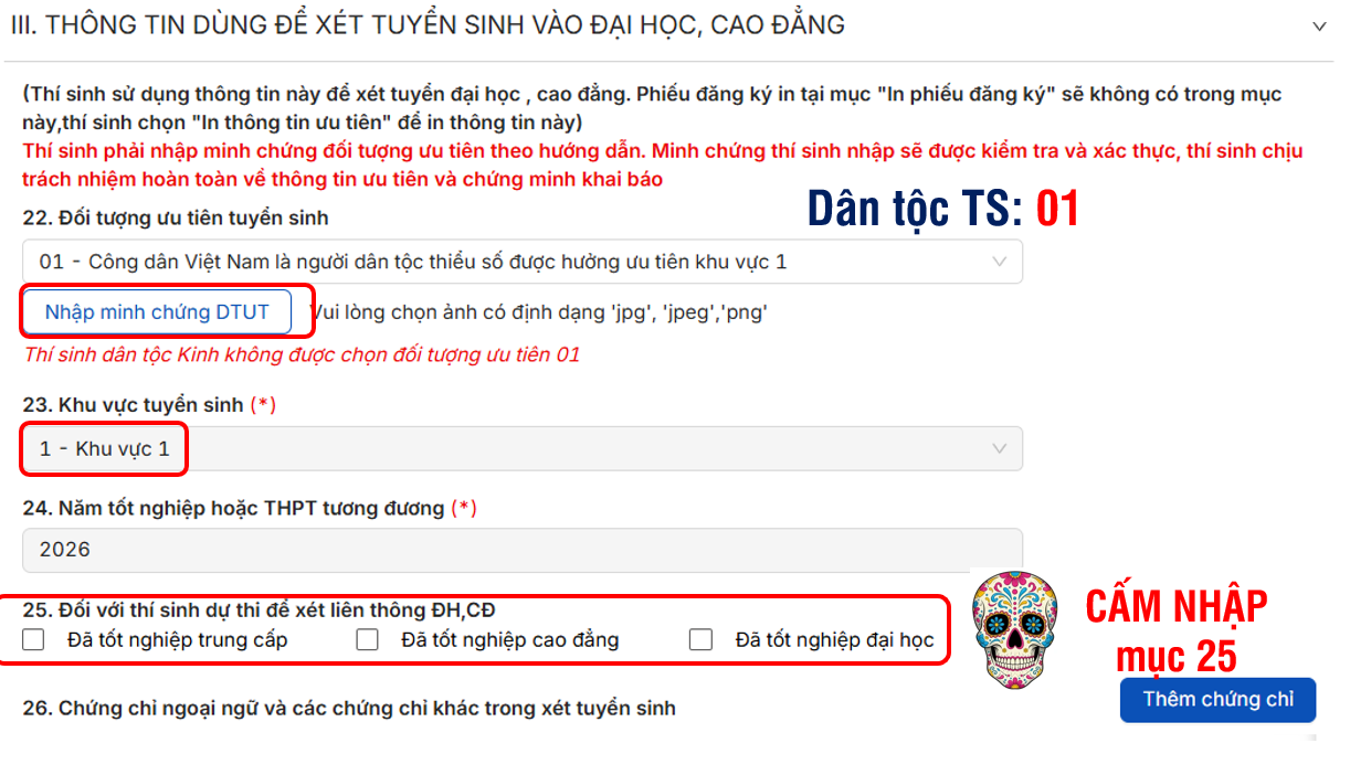 Minh họa điểm khuyến khích