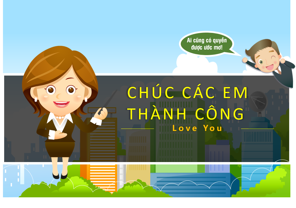 Lời chúc các em thành công